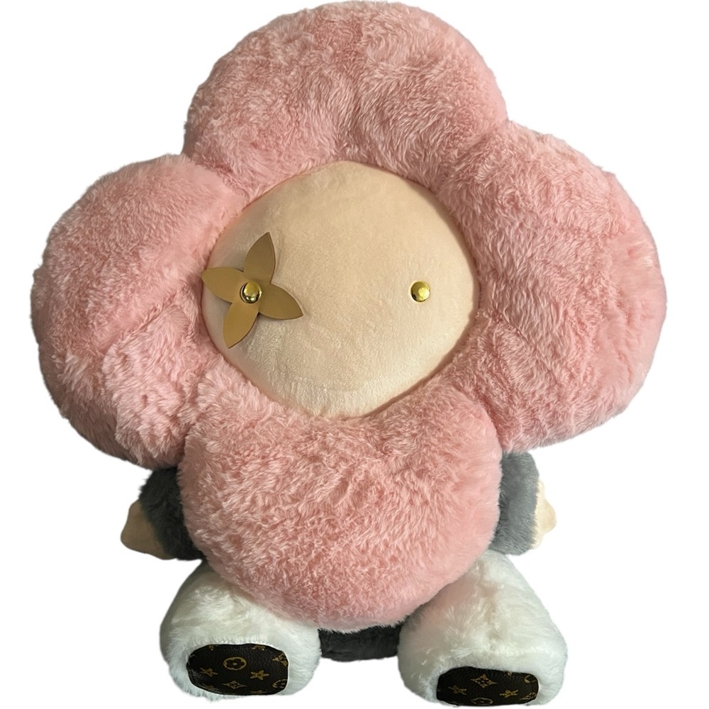 Pink soft Plush sunflower kid Vivienne designer Doudou stuffed toy X-large cute